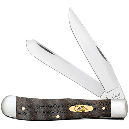 Case Knife Black Curly Oak Trapper 14000