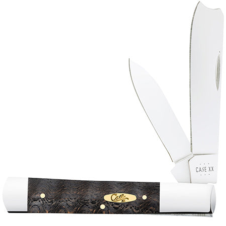 Case Knife Black Curly Oak Razor 14006