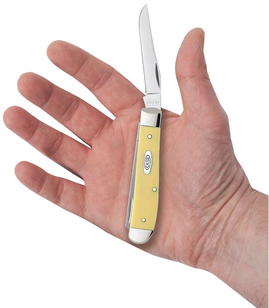 Case Knife Yellow Synthetic Mini Trapper 80029