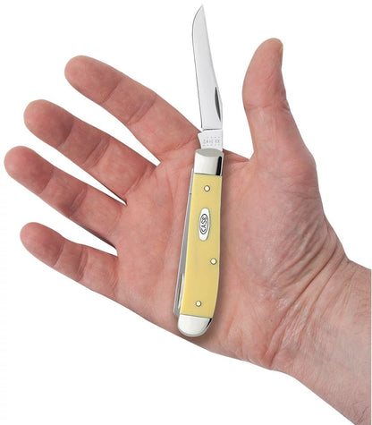 Case Knife Yellow Synthetic Mini Trapper 80029