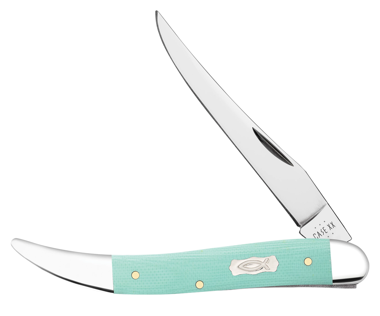 Case Knife Seafoam Green G10 Medium Texas Toothpick 18105